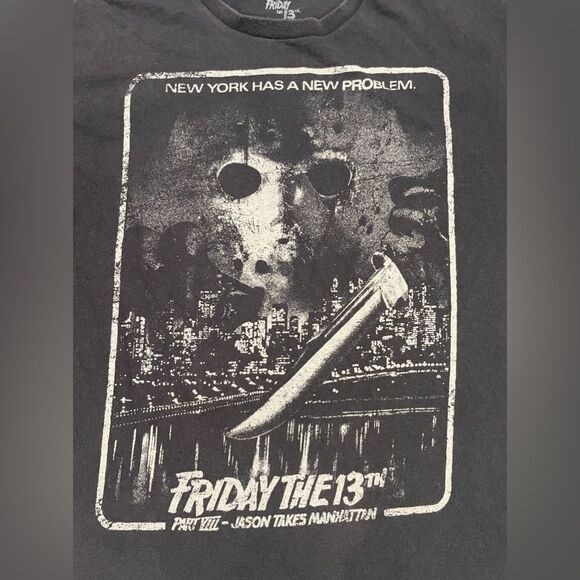 Friday The 13th Jason Takes Manhattan VIII New York Problem T-shirt Men Large - Picture 2 of 6